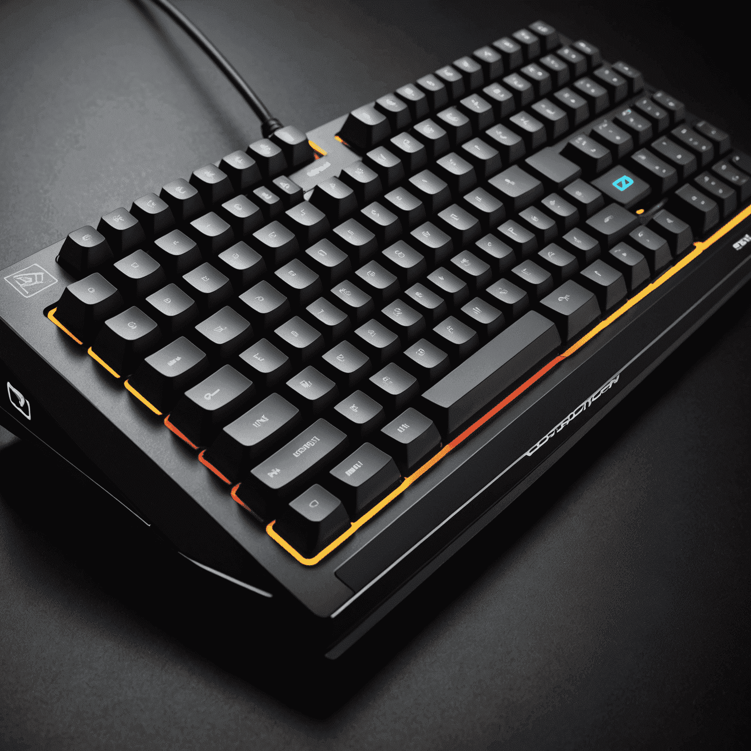 A high-end mechanical gaming keyboard with RGB backlighting, showcasing different switch types and a sleek design